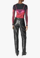 Marine Serre Wet Nuisette Printed Jersey Top Multicolor WTS006ACJER0085_RD11