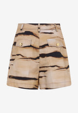 Tiger Print Bermuda Shorts