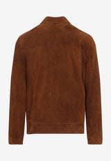 Zip-Up Suede Jacket