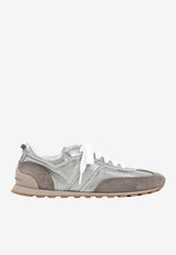 Leather Low-Top Sneakers with Monili