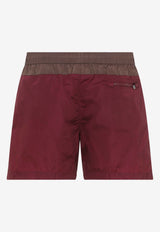 Logo Embroidered Swim Shorts