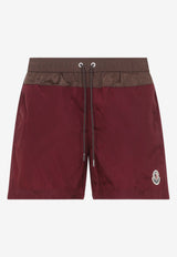 Logo Embroidered Swim Shorts