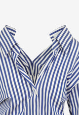 V-neck Striped Long-Sleeved Shirt