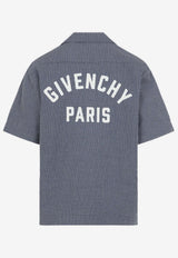 Logo Embroidered Grid Check Shirt