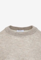 Soft Net Mohair and Wool Sweater