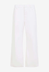 Logo Patch Wide-Leg Denim Pants