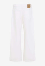 Logo Patch Wide-Leg Denim Pants
