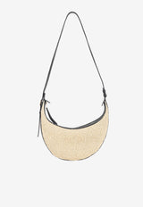 Small Augustina Raffia Shoulder Bag