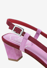 45 Slingback Suede Pumps
