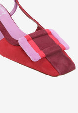 45 Slingback Suede Pumps