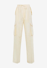 Crushed Silk Cargo Pants