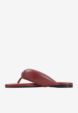 Padded-Straps Leather Sandals