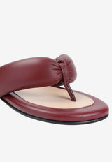 Padded-Straps Leather Sandals