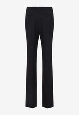 Straight-Leg Wool and Silk Tailored Pants
