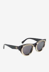 Anagram Swan Cat-Eye Sunglasses