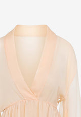 V-neck Chiffon Maxi Dress