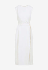 Wold Linen-Blend Midi Dress