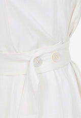 Wold Linen-Blend Midi Dress