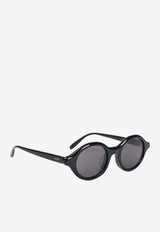 Epsilon Slim Round Sunglasses