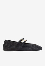 Woven Leather Ballet Flats