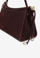 Pocket 25 Suede Shoulder Bag