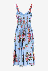 Dolce & Gabbana Bouquet Flowers Print Maxi Dress Multicolor F6TTHTHS5UUHA5ZO_MAZZFIORI BIANCO_40005359