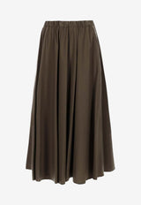 Aspesi Flared Midi Skirt Brown 2289P07601237_Military_54418011