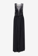 Elisabetta Franchi Embroidered Maxi Dress Black ABR4262E2110_Black_41973289