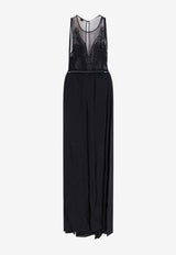 Elisabetta Franchi Embroidered Maxi Dress Black ABR4262E2110_Black_41973289