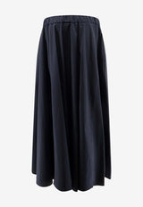 Aspesi Flared Midi Skirt Blue 2289P07601098_Blue_54418067