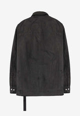 Rick Owens DRKSHDW Waxed Denim Jacket Black DU01F4761DBK09_Black_54407863