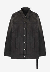 Rick Owens DRKSHDW Waxed Denim Jacket Black DU01F4761DBK09_Black_54407863