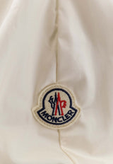 Moncler Logo Patch Short-Sleeved Zip-Up Hoodie White L10938G0002389B2V04A_White_56807533