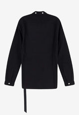 Rick Owens DRKSHDW Larry V-neck Shirt Black DU01F4287CVS09_Black_54407865