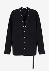 Rick Owens DRKSHDW Larry V-neck Shirt Black DU01F4287CVS09_Black_54407865