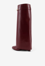 Givenchy Shark Pinch 95 Leather Knee-High Boots Burgundy BE703XE1J7604_Purple_58995862