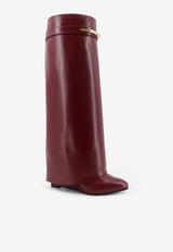 Givenchy Shark Pinch 95 Leather Knee-High Boots Burgundy BE703XE1J7604_Purple_58995862