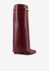 Givenchy Shark Pinch 95 Leather Knee-High Boots Burgundy BE703XE1J7604_Purple_58995862