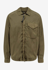 C.P. Company Logo-Patched Zip-Up Jacket Green RSCMOS710A005904G683_IVY GREEN_44824393