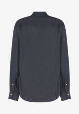 Kiton Ciro Paone Buttoned Casual Shirt Blue UCWMH0969701BLACK_Black_42176787