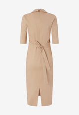 PINKO Allyson Midi Dress Beige 106499A34ID41_Beige_44129954