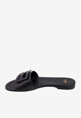 Fendi Baguette Leather Flat Sandals Black 8R8136AE7TF0ABB_Black_42821650