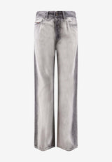 Diesel Washed Straight-Leg Jeans Gray A2385809P2802_BLACK DENIM_44131691