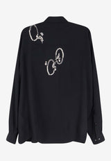 Dries Van Noten Casia Embellished Buttoned Shirt Black 2610107593078900_Black_54420847