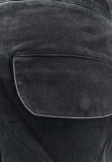 Entire Studios Lace-Up Washed Jeans Black ESSS26PA050120392_washed black_58116738