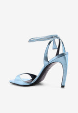 The Attico Ora 95 Metallic Leather Sandals Blue 260WSH00899LBT070AA024_Blue_49751005