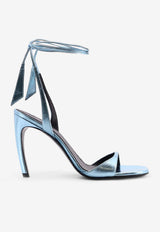 The Attico Ora 95 Metallic Leather Sandals Blue 260WSH00899LBT070AA024_Blue_49751005