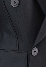 SEAFARER Carmen Double-Breasted Silk-Blend Blazer Black SWJ0135TWF01110009999_Black_54423071