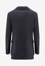 SEAFARER Carmen Double-Breasted Silk-Blend Blazer Black SWJ0135TWF01110009999_Black_54423071