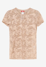 Diesel Printed Crewneck T-shirt Pink A183150DRAK7FS_Pink_44131737